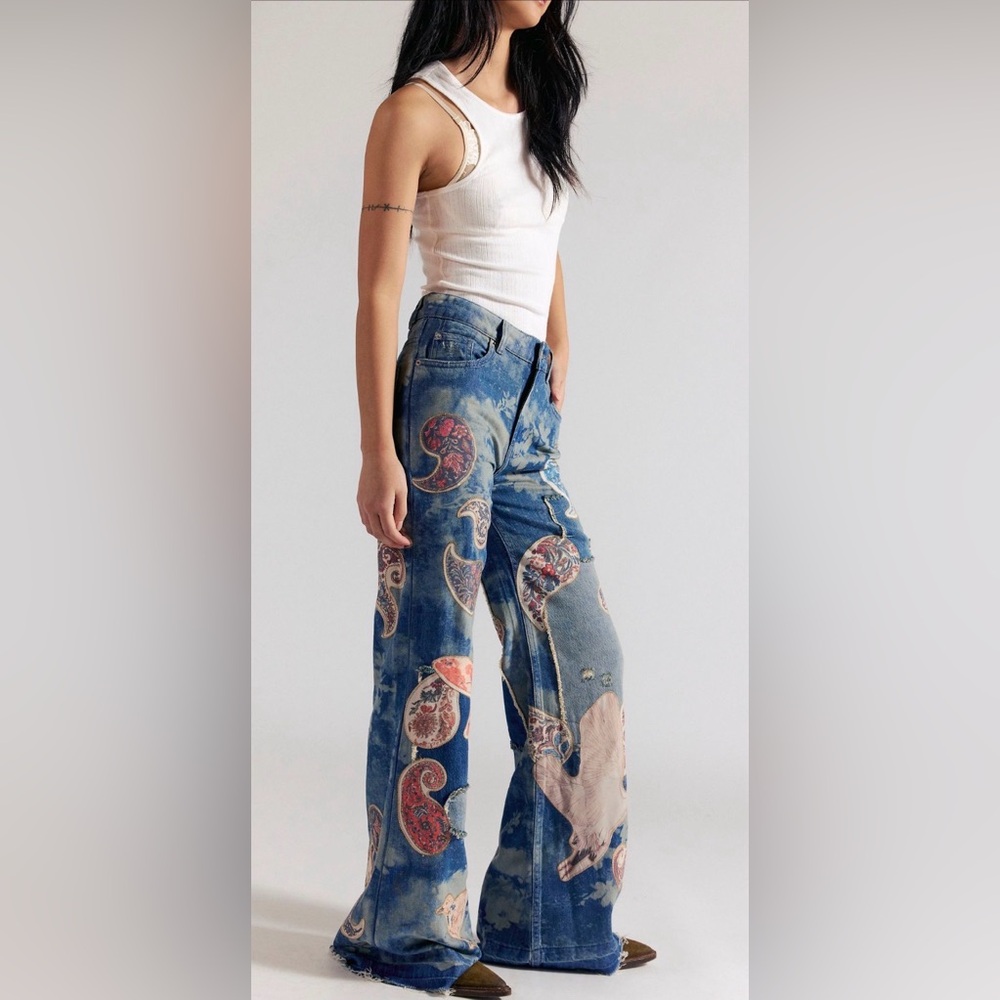 We The Free Flying High Patched Jeans